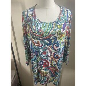 Ruby Rd. Women's Blouse Size XL Multicolor FREE SHIPPING 047
